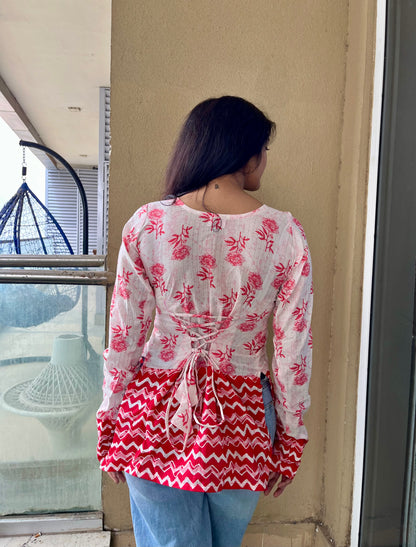 Sindoori Corset Short Kurti