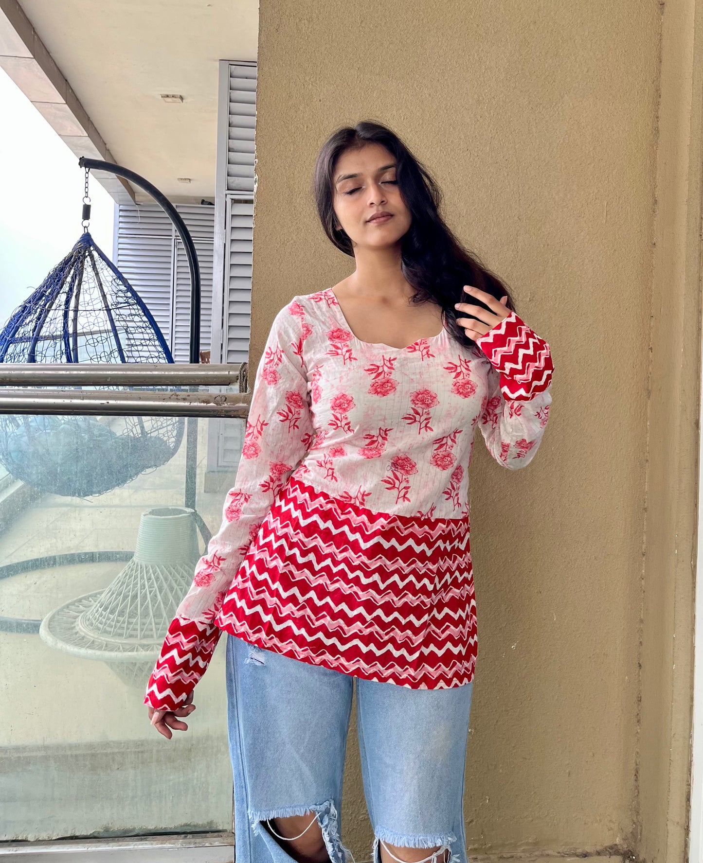 Sindoori Corset Short Kurti