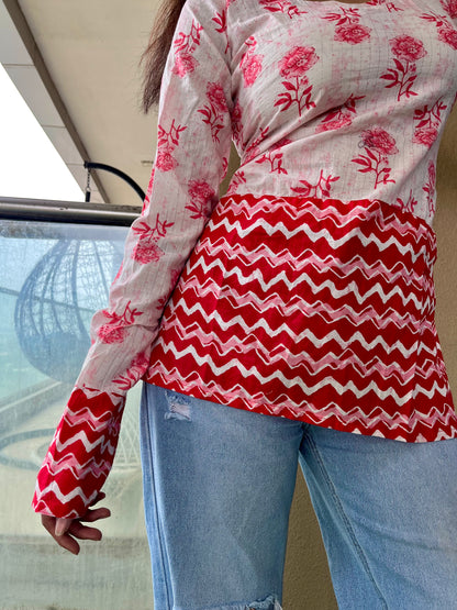 Sindoori Corset Short Kurti