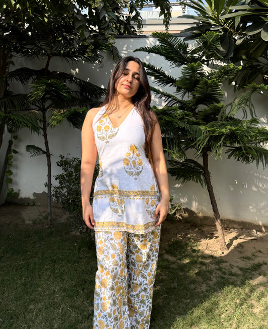 Noa Halter Neck Kurta Set