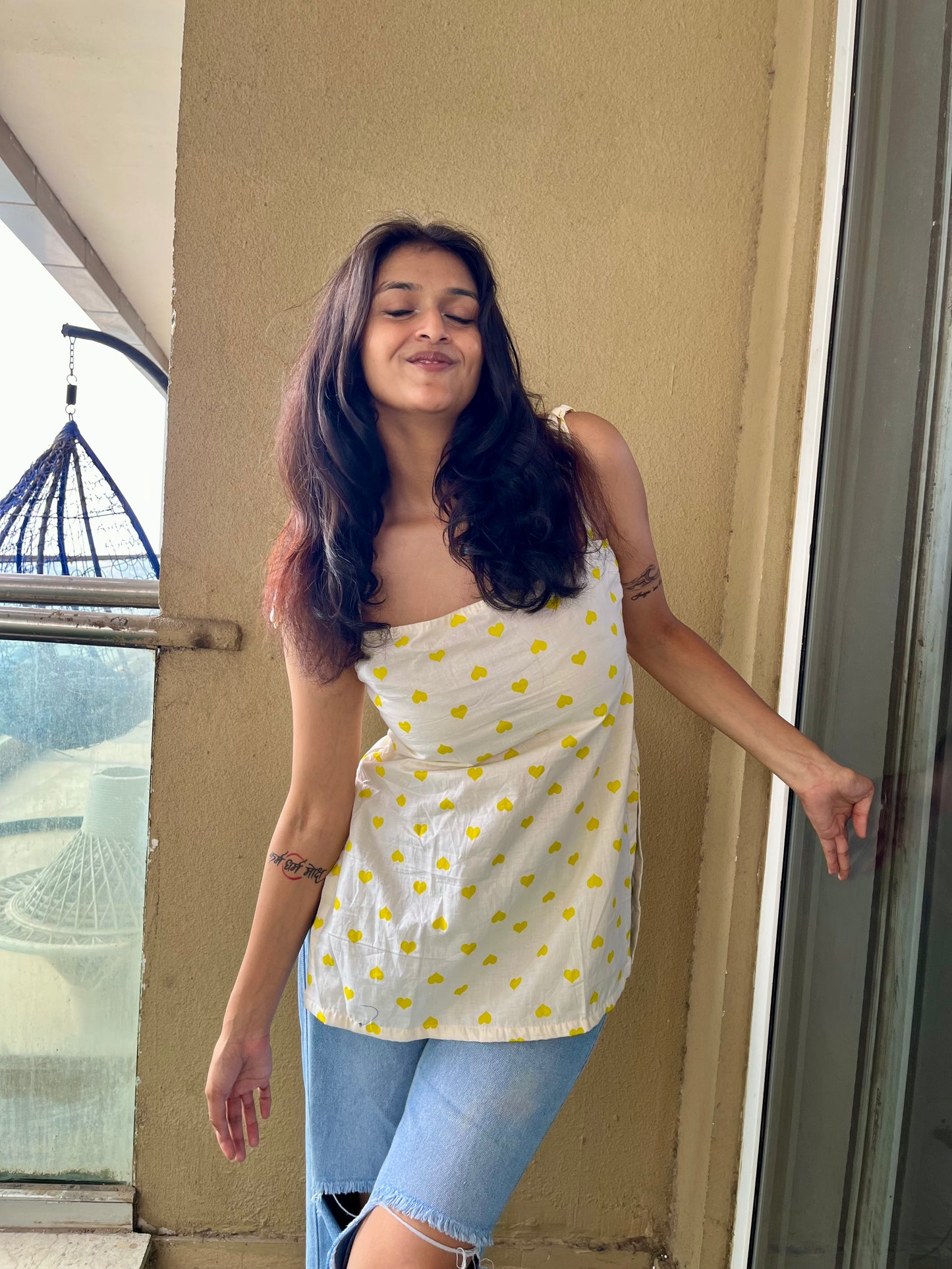 Liril Heart Tie-up Short Kurti