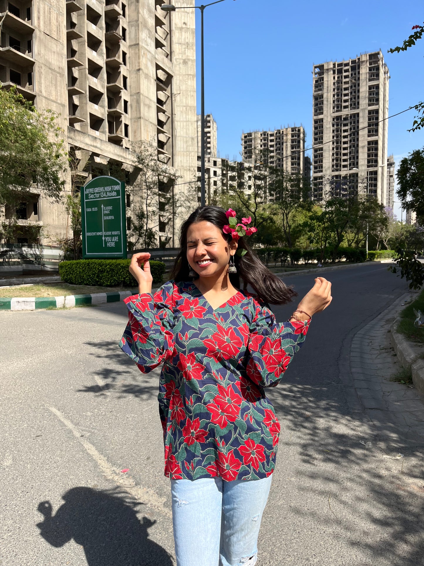 Chahak Backless Straight Short Kurti