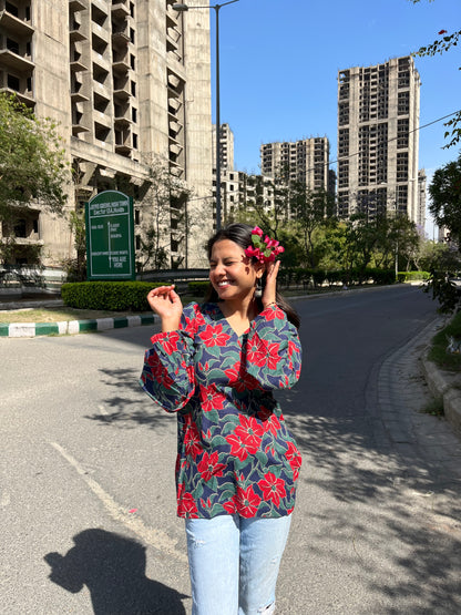 Chahak Backless Straight Short Kurti