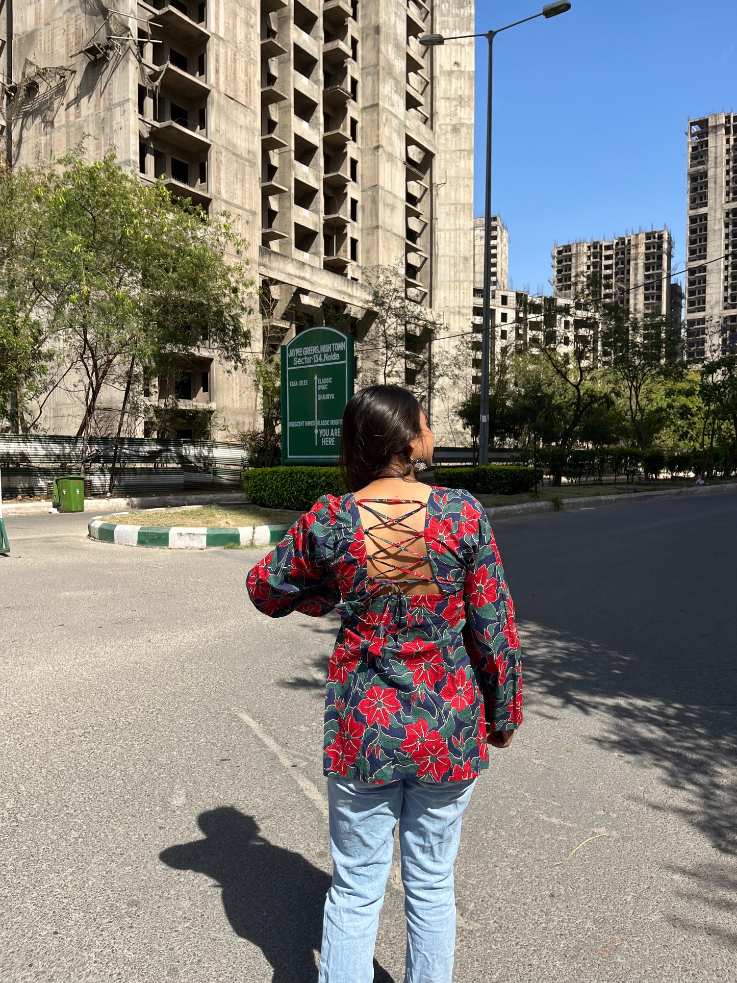 Chahak Backless Straight Short Kurti