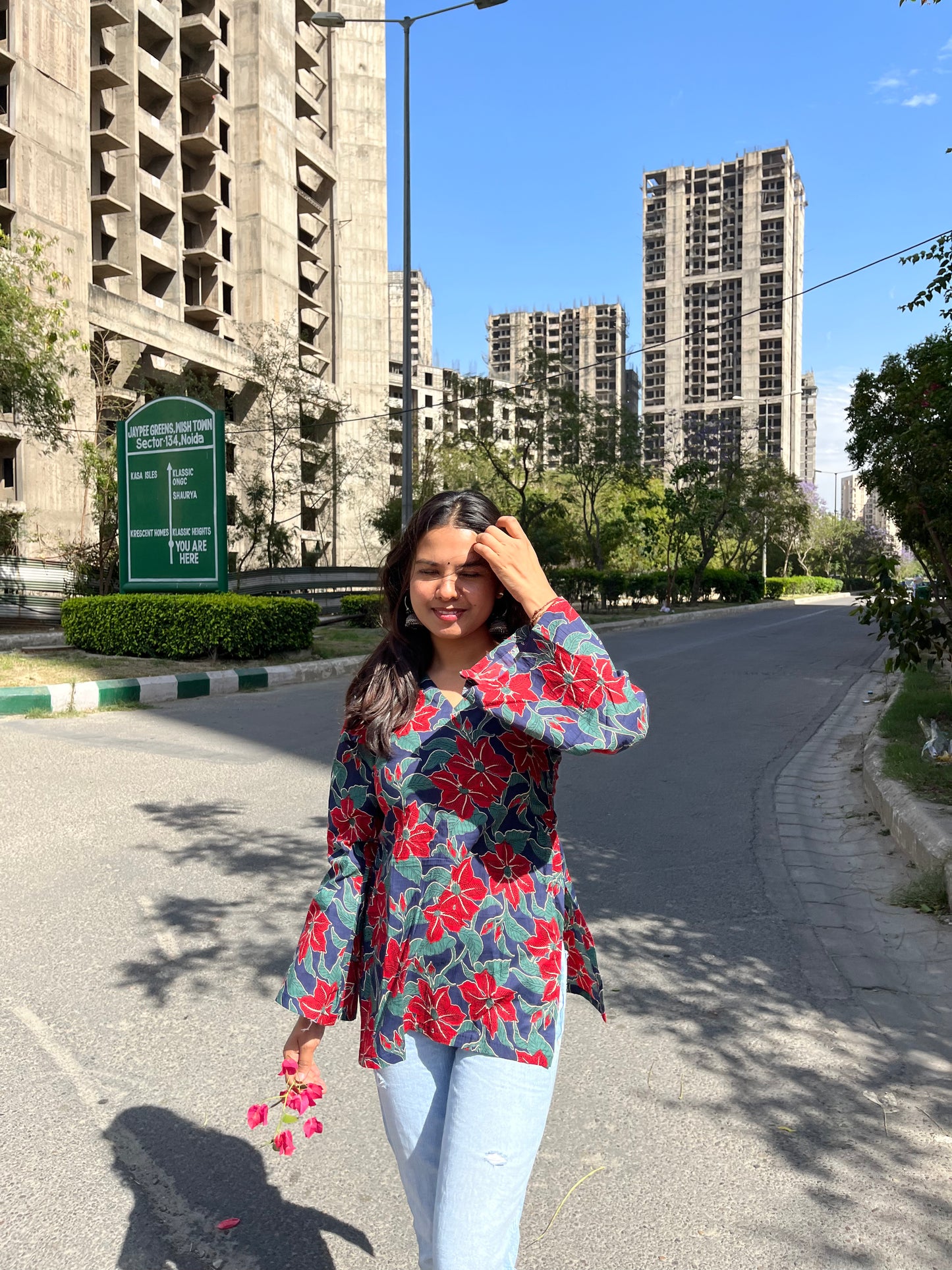 Chahak Backless Straight Short Kurti