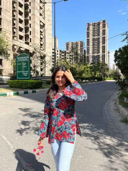 Chahak Backless Straight Short Kurti