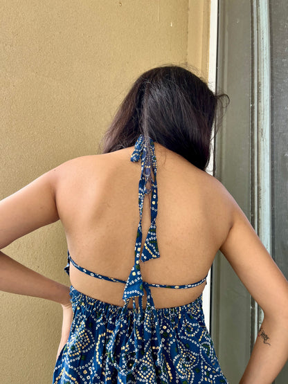 Geet Backless Peplum Short Kurti