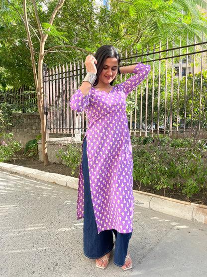 Berry Long Kurti
