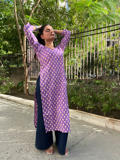Berry Long Kurti