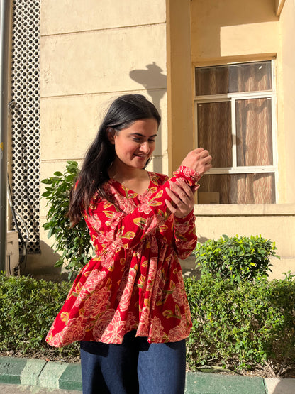 Lichi Peeplum Short Kurti