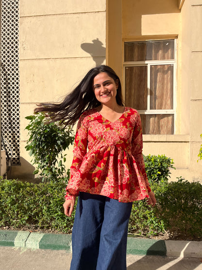 Lichi Peeplum Short Kurti