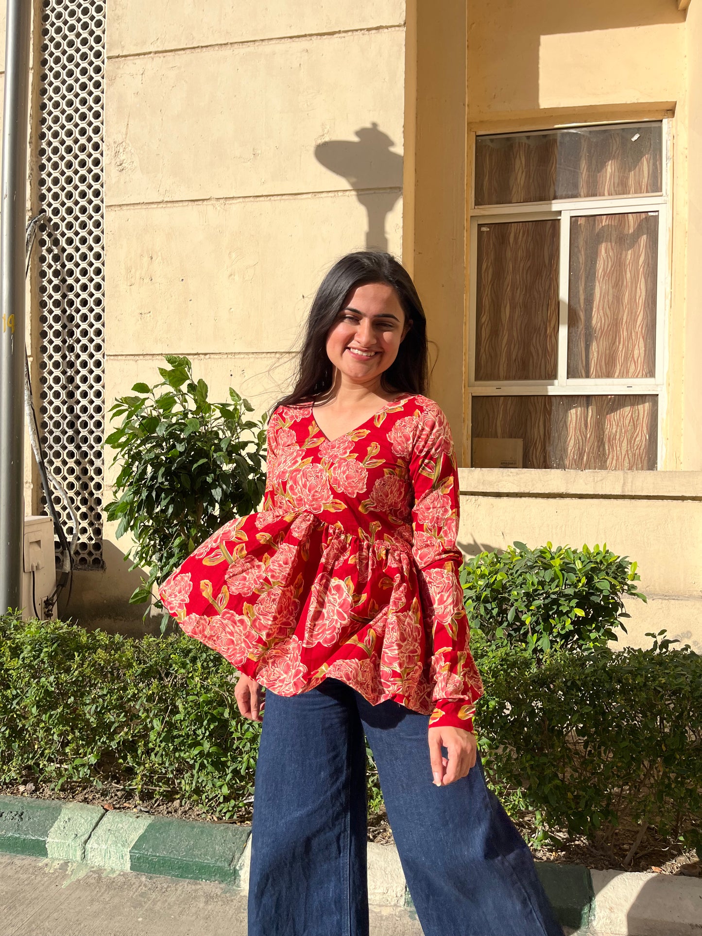 Lichi Peeplum Short Kurti