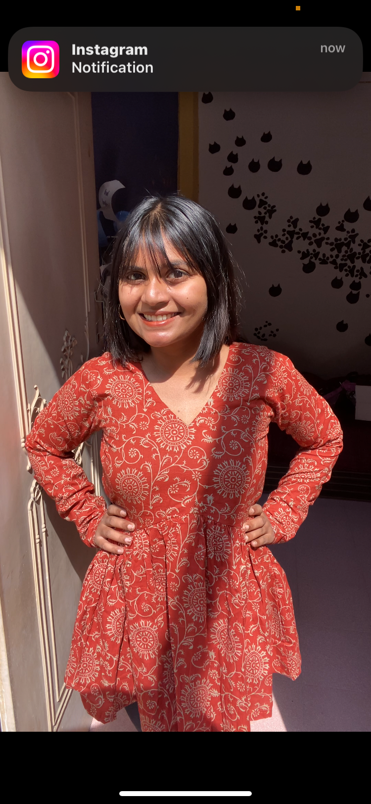 Rust Orange Peplum Short Kurti