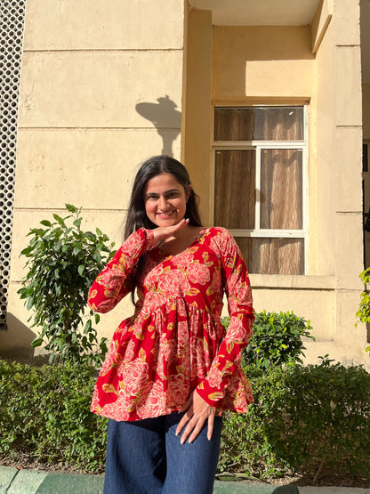 Lichi Peeplum Short Kurti