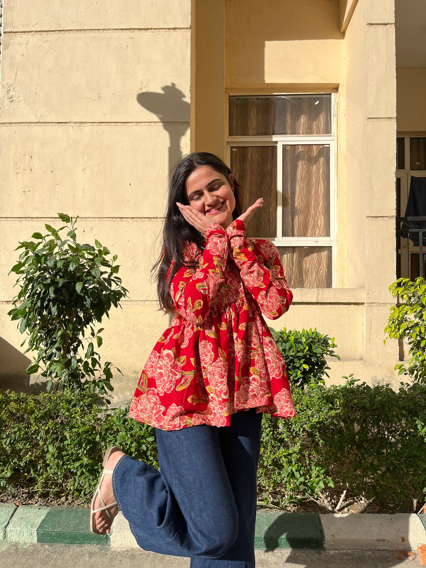 Lichi Peeplum Short Kurti