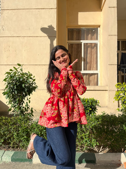 Lichi Peeplum Short Kurti