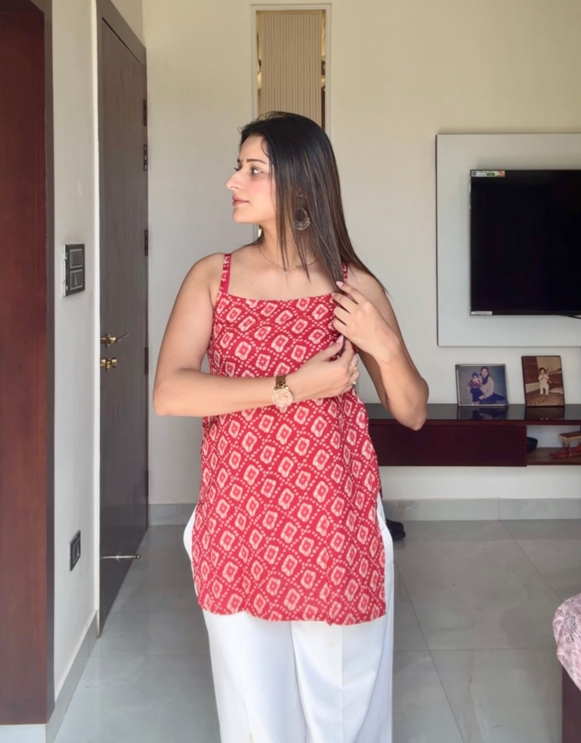 Saiyaara Red Short Kurti