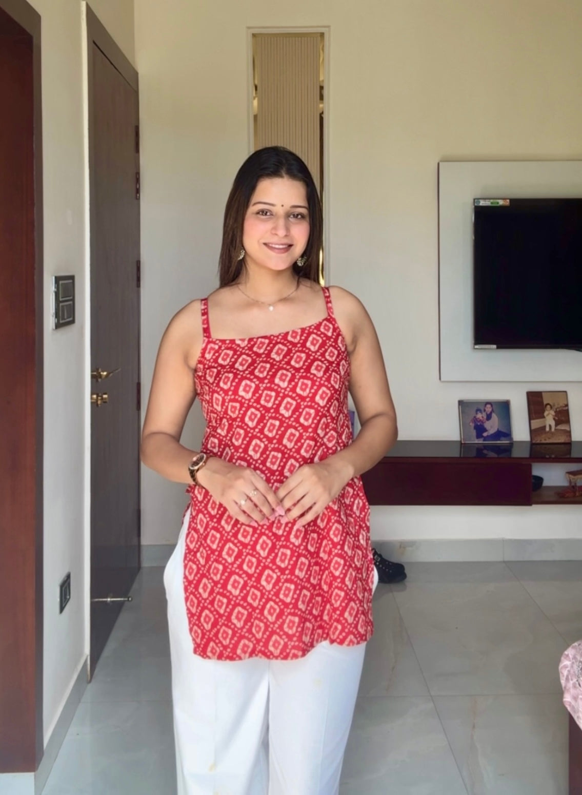 Saiyaara Red Short Kurti