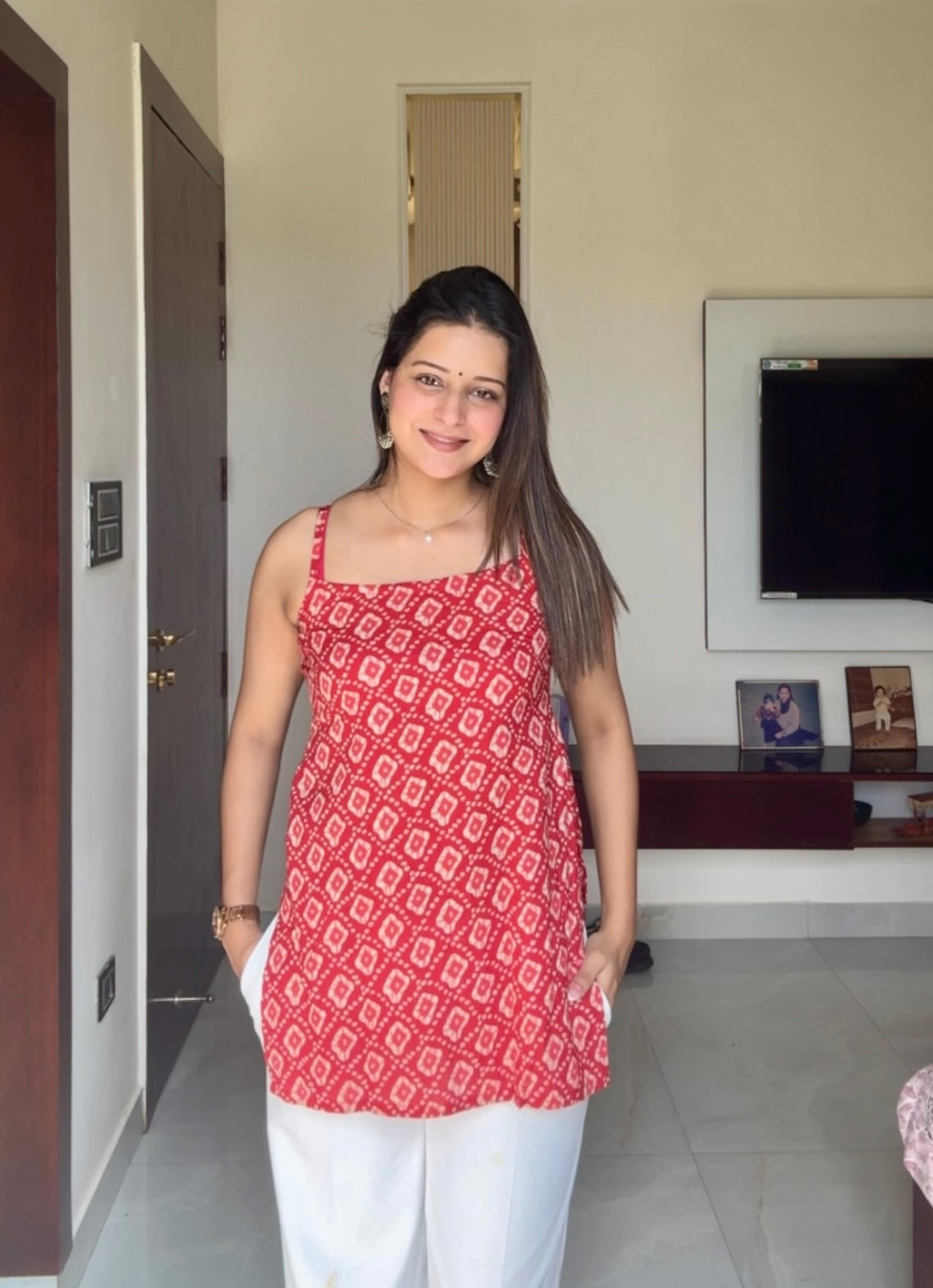 Saiyaara Red Short Kurti