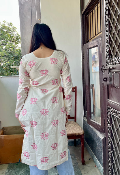 Padma Embroidered Straight Long Kurti