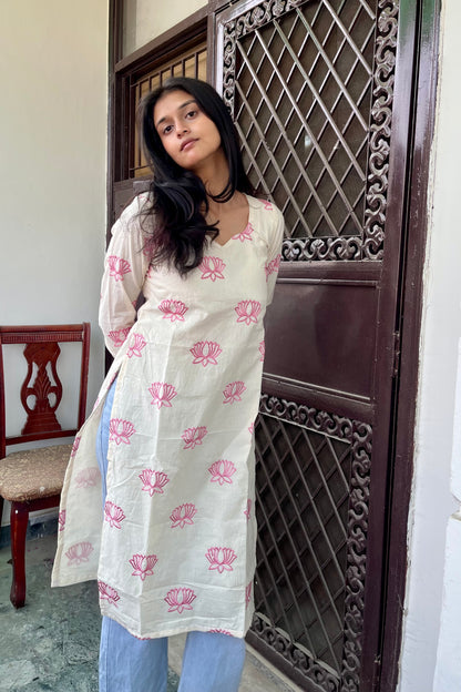 Padma Embroidered Straight Long Kurti