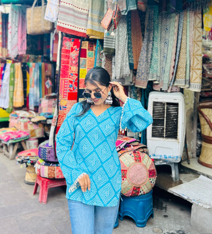 Khas Khas Straight Short Kurti