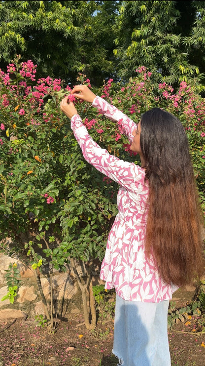 Lilac Bloom Short Kurti Top