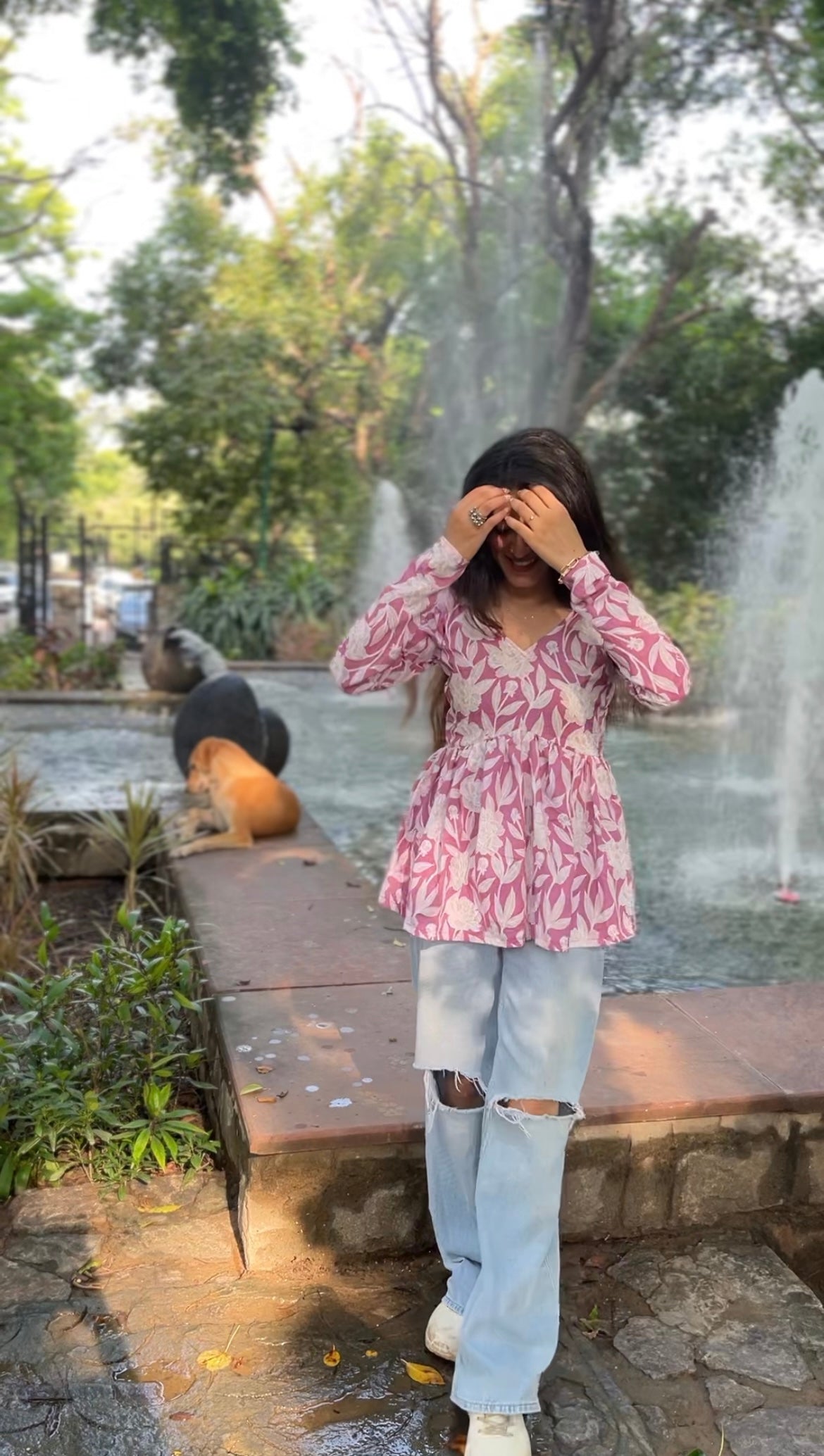 Lilac Bloom Short Kurti Top