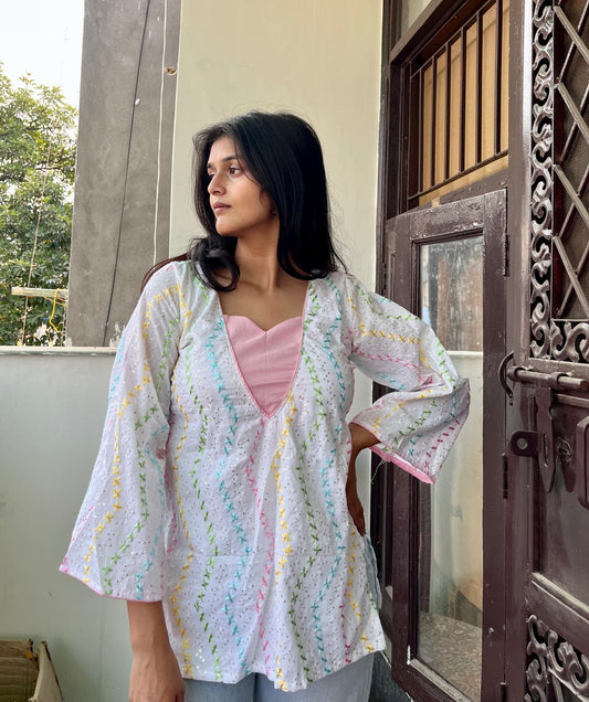 Tint Tales Embroidered Short Kurti