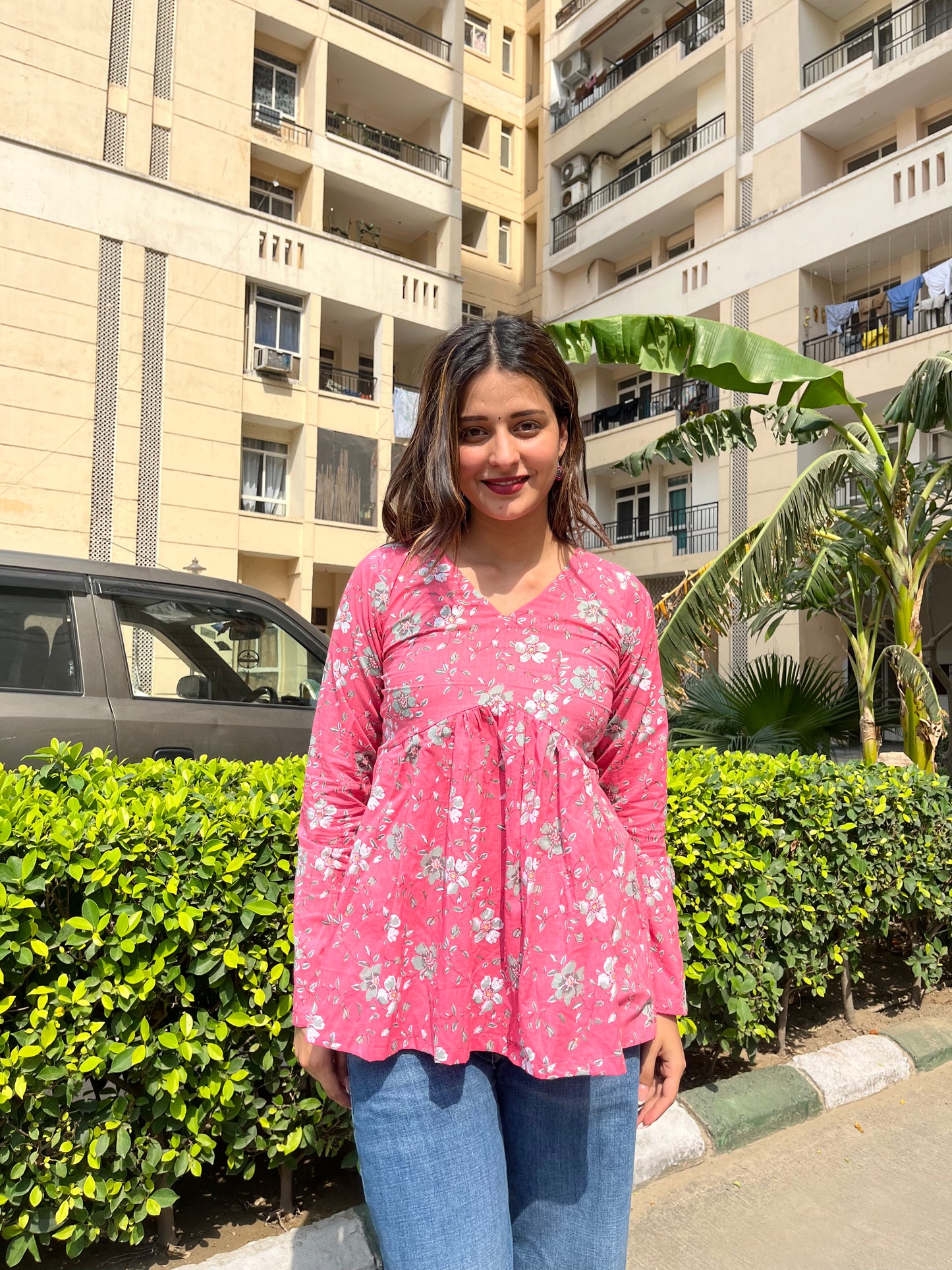 Veda Peeplum Backless Short Kurti