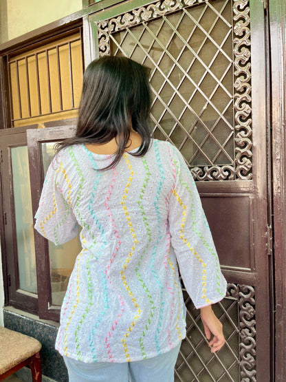 Tint Tales Embroidered Short Kurti