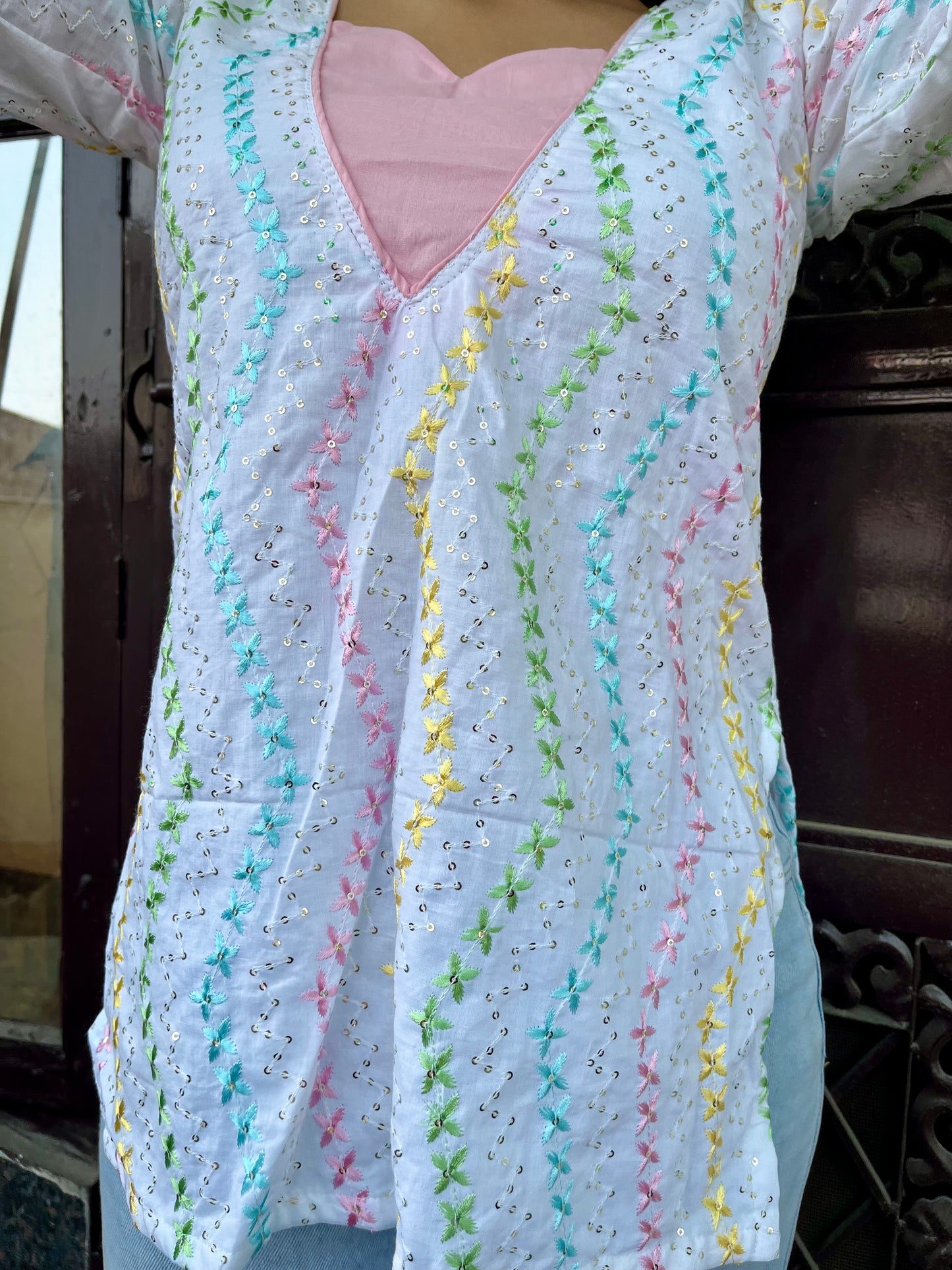 Tint Tales Embroidered Short Kurti