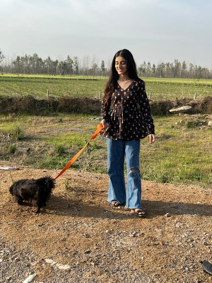 Black Mini Noor Short kurti