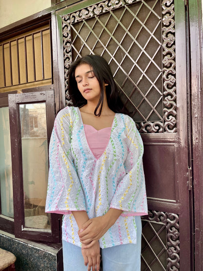 Tint Tales Embroidered Short Kurti