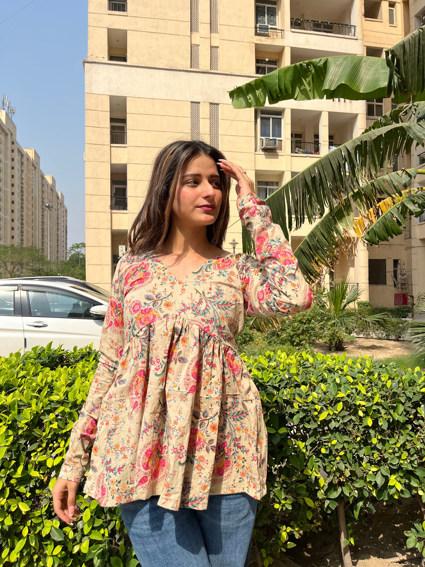 Opal Peeplum Short Kurti