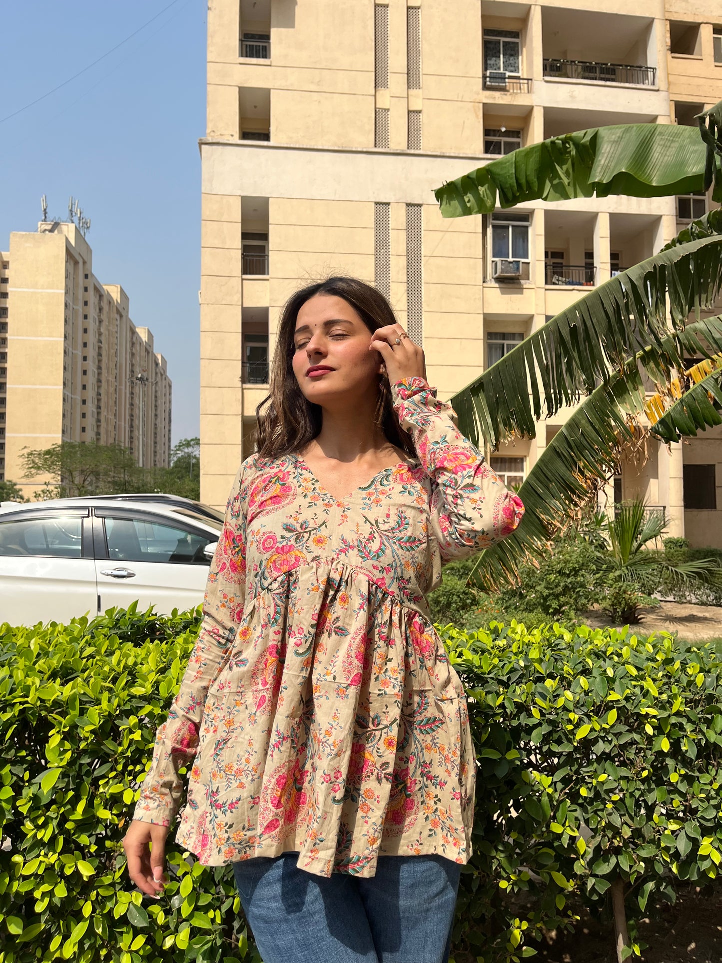 Opal Peeplum Short Kurti