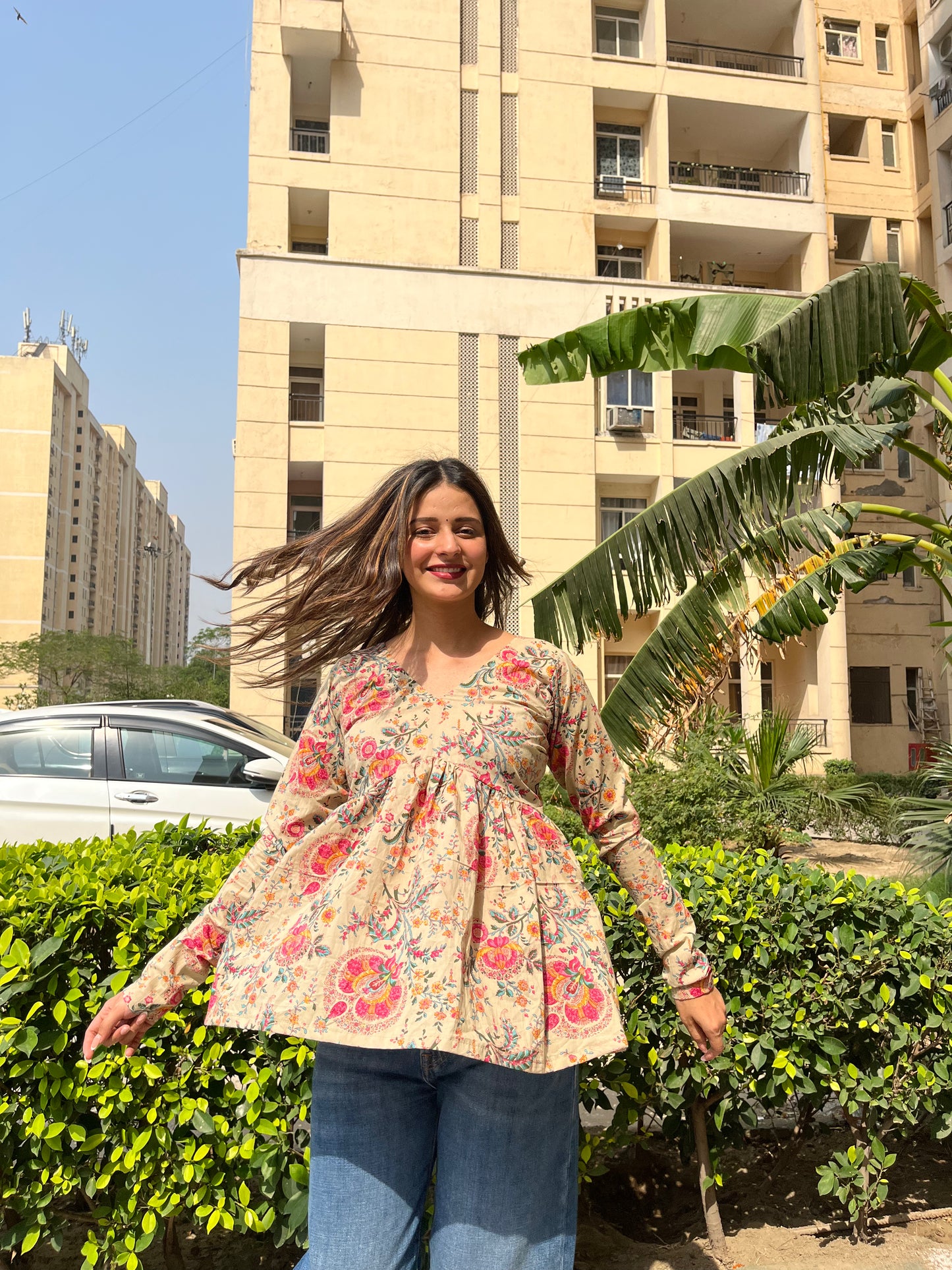 Opal Peeplum Short Kurti