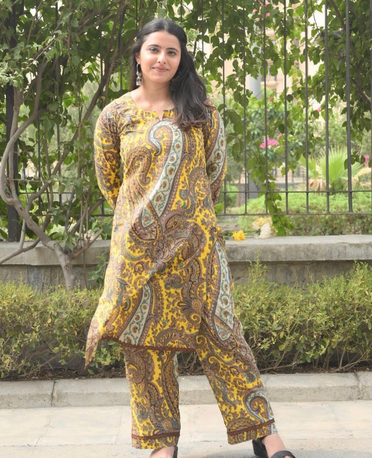 Yellow Paisley Co ords Set