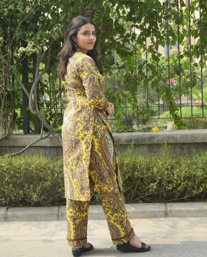 Yellow Paisley Co ords Set