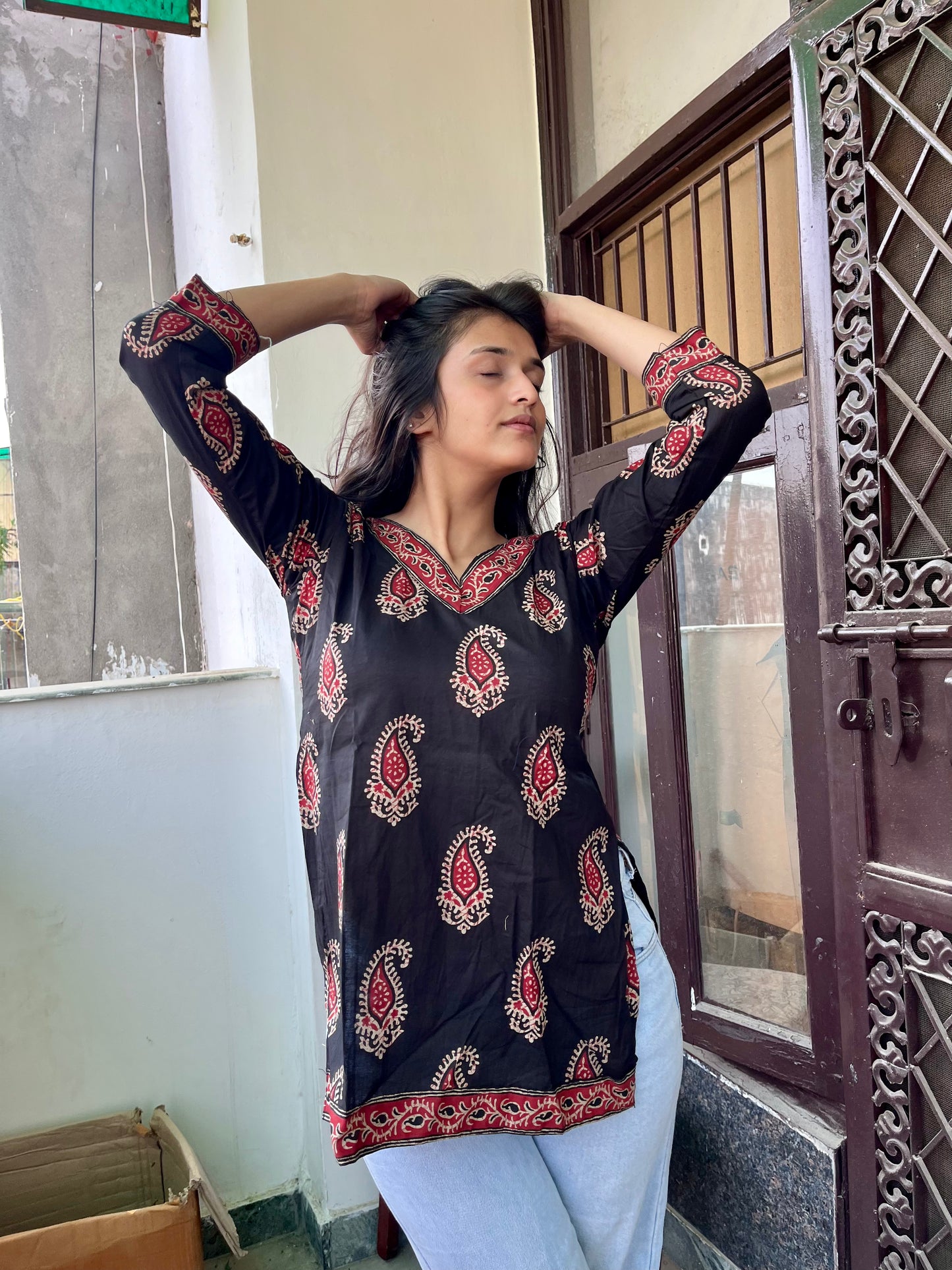 Kohl Straight Short Kurti