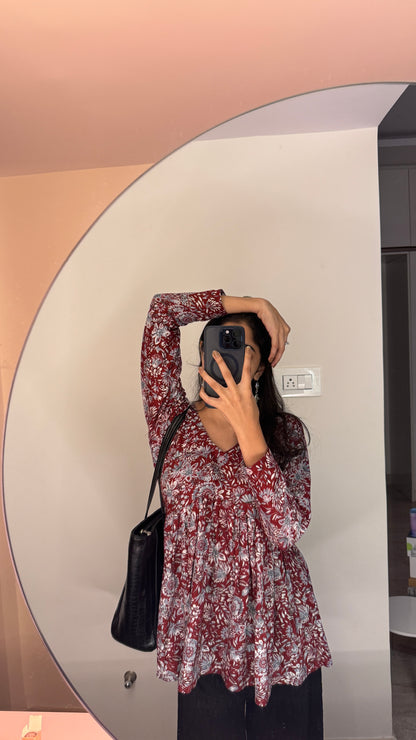 Noir Short Kurti Top