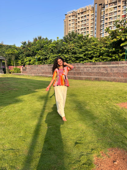 Pink Patch Short Kurti Top