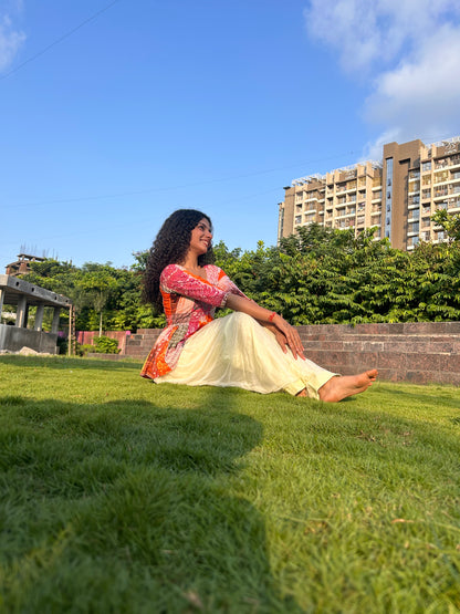 Pink Patch Short Kurti Top