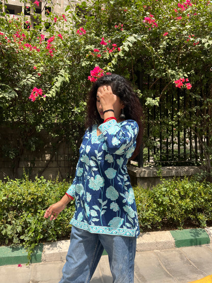 Ocean Smoothie Straight Short Kurti