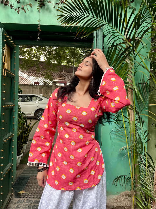 Jugnu Corset Back Short Kurti