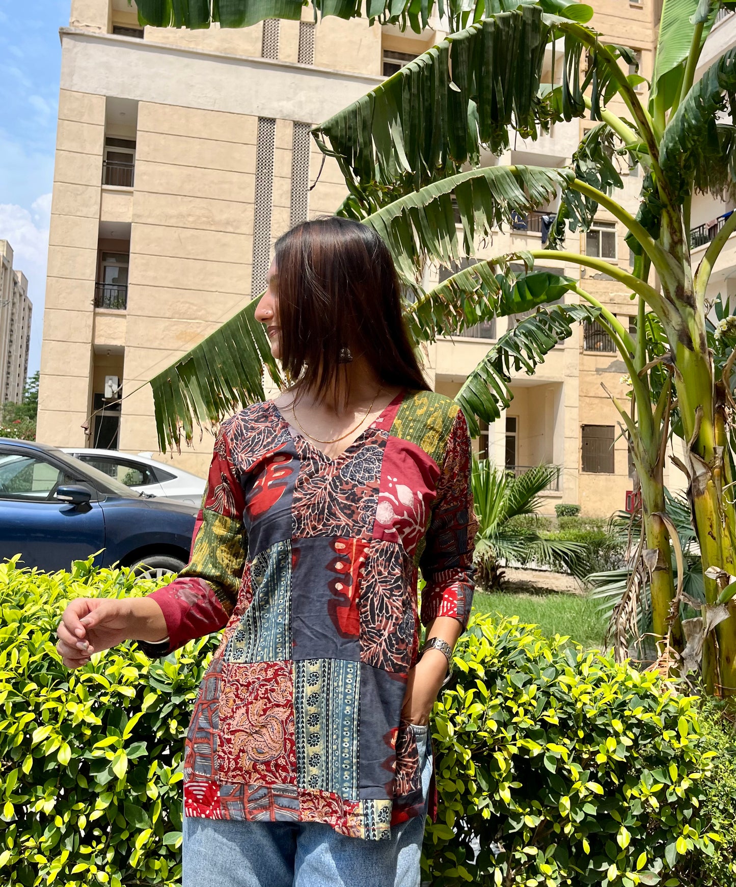 Sara Patchwork Short Kurti