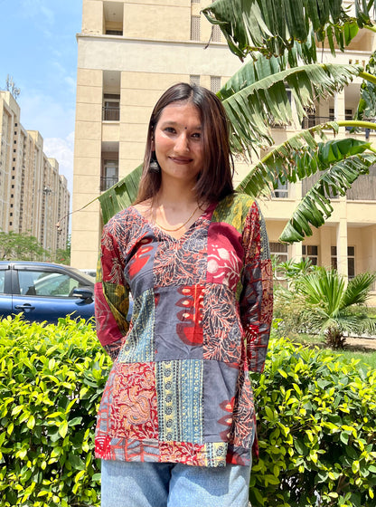 Sara Patchwork Short Kurti