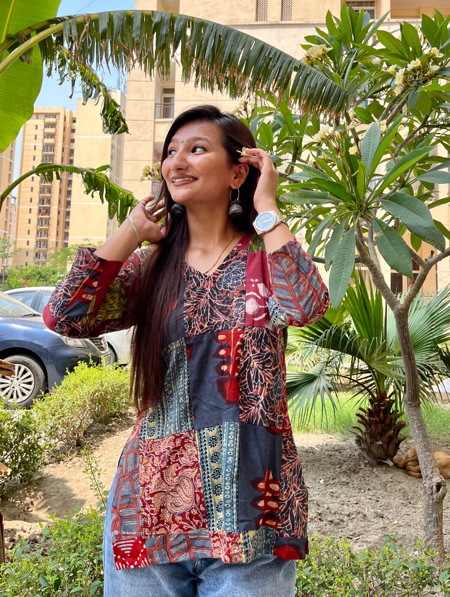 Sara Patchwork Short Kurti