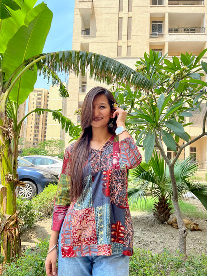 Sara Patchwork Short Kurti