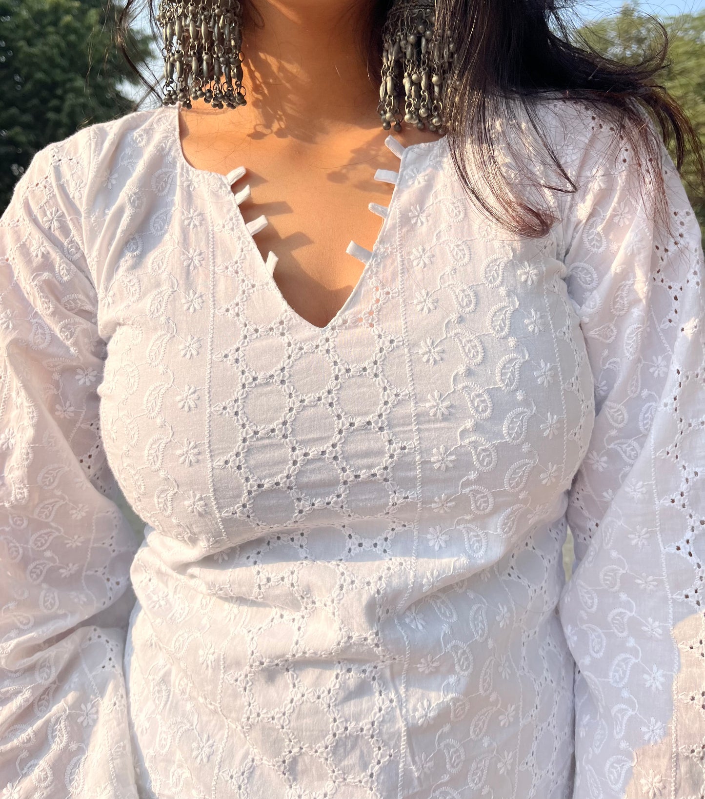 Safedi Corset Back Short Kurti